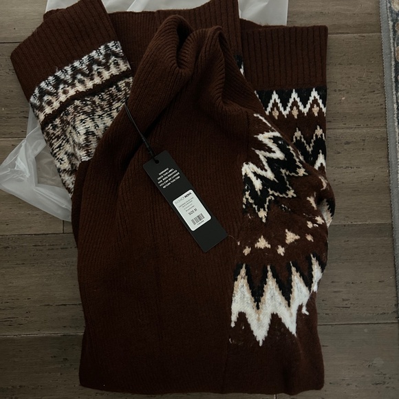 NWT brown fair isle cardigan - Picture 2 of 4